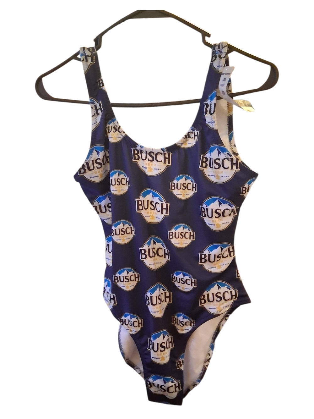 Busch Logo Navy Blue One-Piece Swimsuit